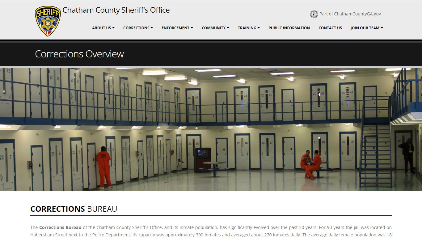 Chatham County Sheriff's Office - Corrections Overview